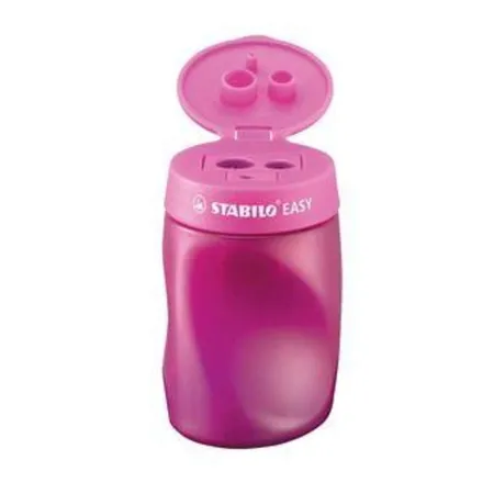 Schul-Set für Linkshänder - STABILO EASYgraph in pink - inklusive Spitzer + Radierer