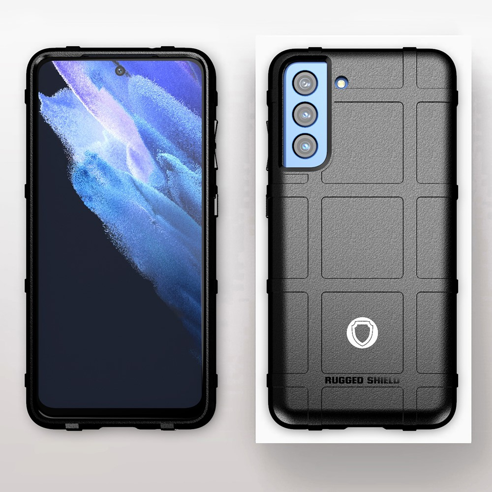 Samsung Galaxy S21 FE 5G Outdoor Gummi Schutzhülle Anti-Shock - Schwarz