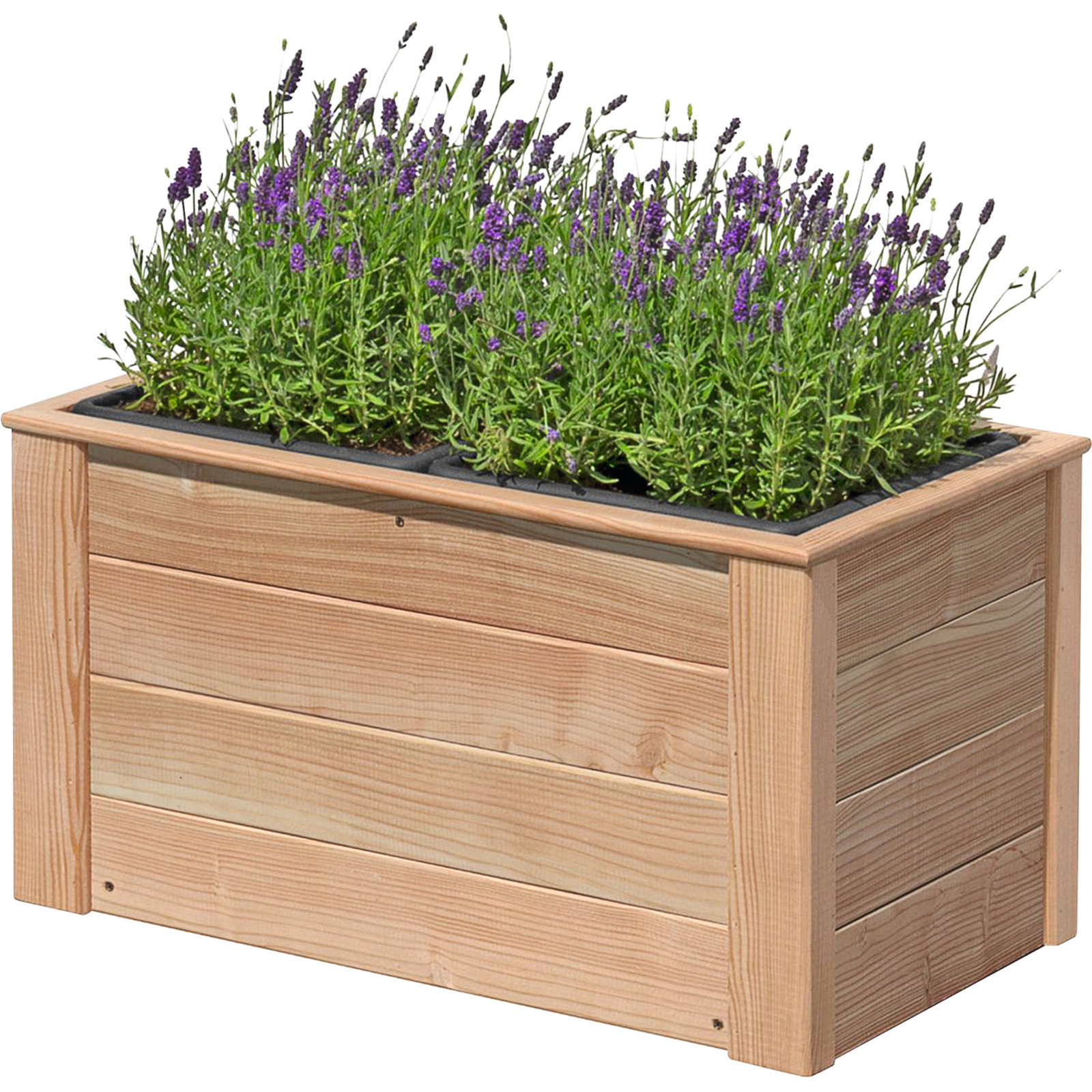 Blumenkasten 69 Lärche, 2 Einsätze