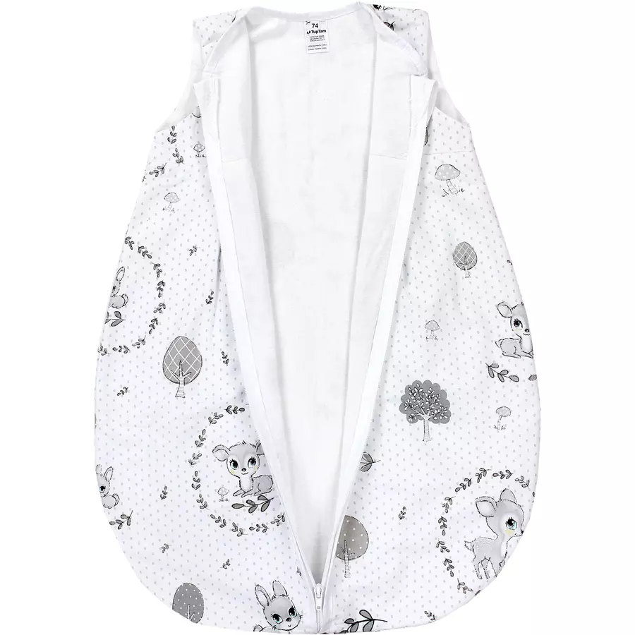 TupTam Baby Sommer Schlafsack Ärmellos Unwattiert grau-kombi