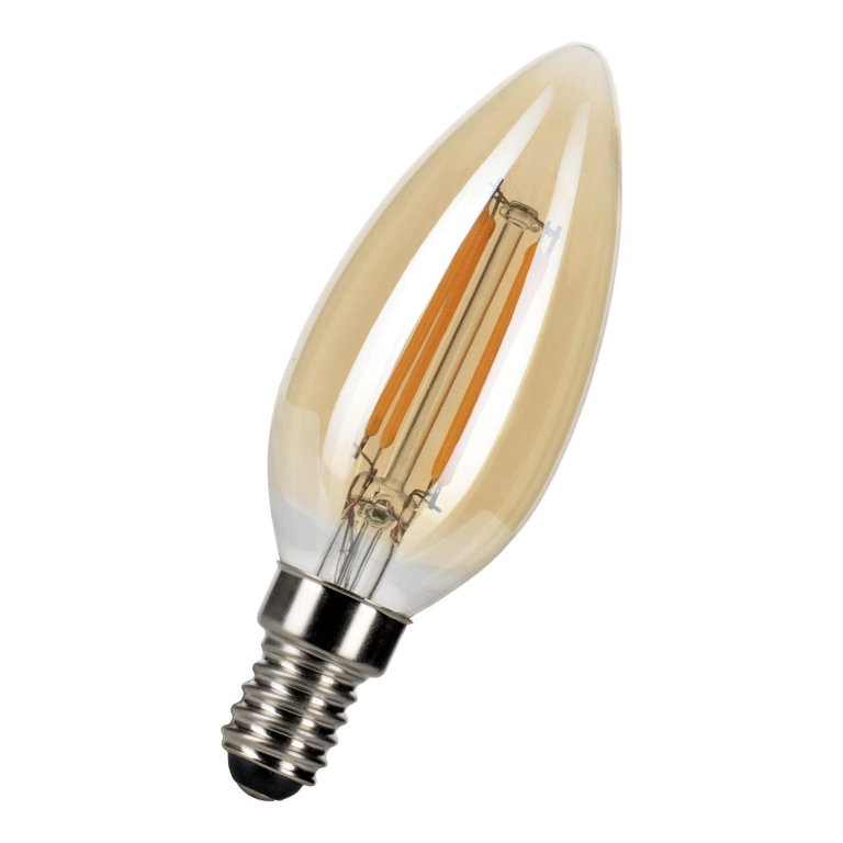 Flinders LED Filament C35 lichtbron E14 4W 2200K goud dimbaar