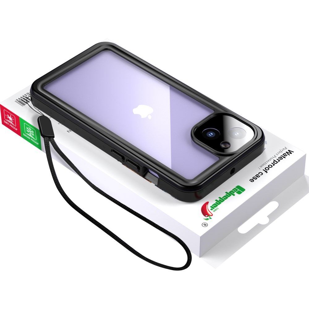iPhone 13 Wasserfeste Outdoor Schutz Hülle (IP68) - Schwarz