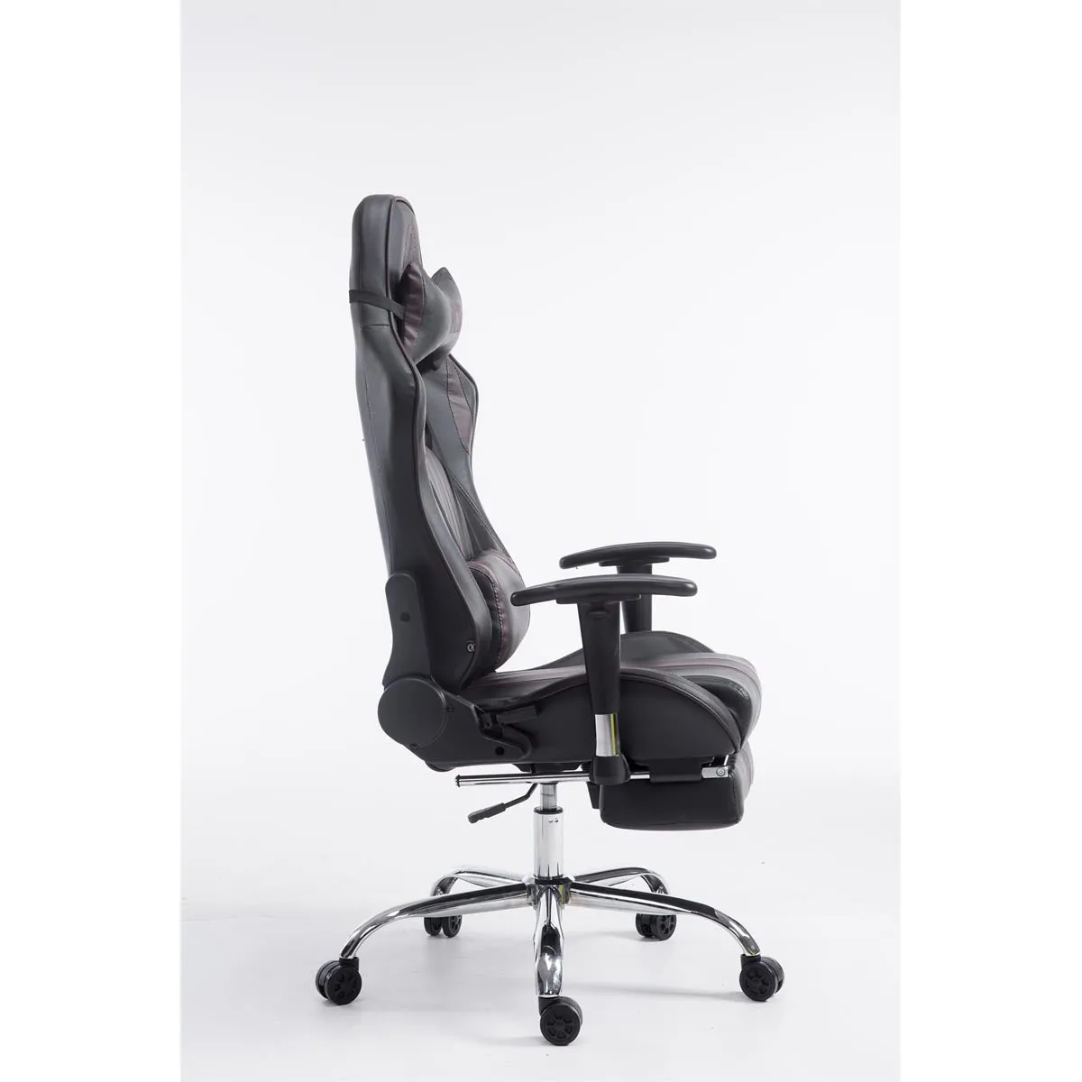 Decoshop26 Bureau Repose-pieds - Noir/Marron