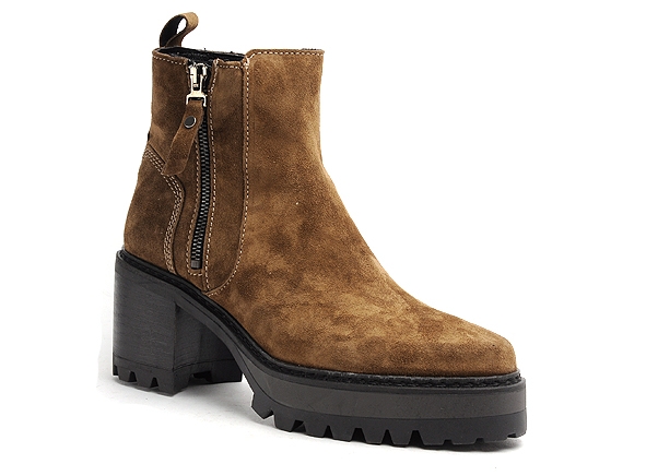 Alpe boots bottine talons femme 2433 marron