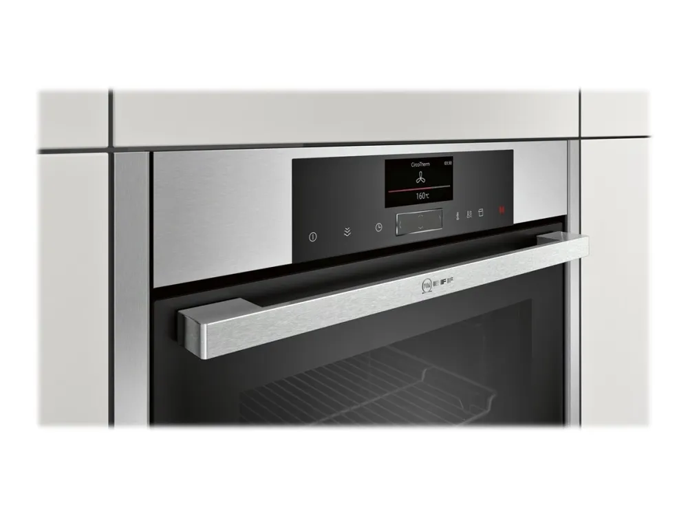 Neff N 90 C15FS22N0 - Ovn - med dampfunktion - til indbygning - niche - bredde: 56 cm - dybde: 55 cm - højde: 45 cm - med selv-rengøring - Klasse A  - rustfrit stål