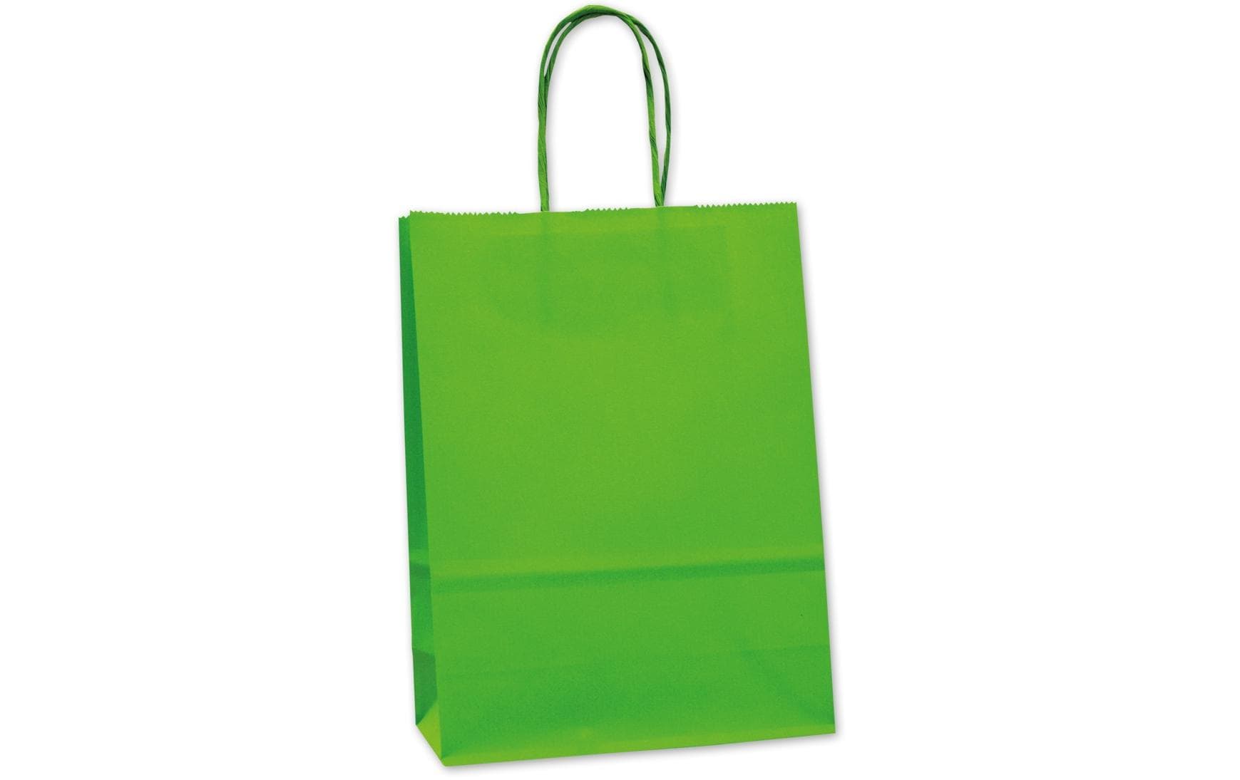 Geschenktasche 18 x 8 x 24 cm, 25 Stück, GrünTragetasche mit Papierkordel