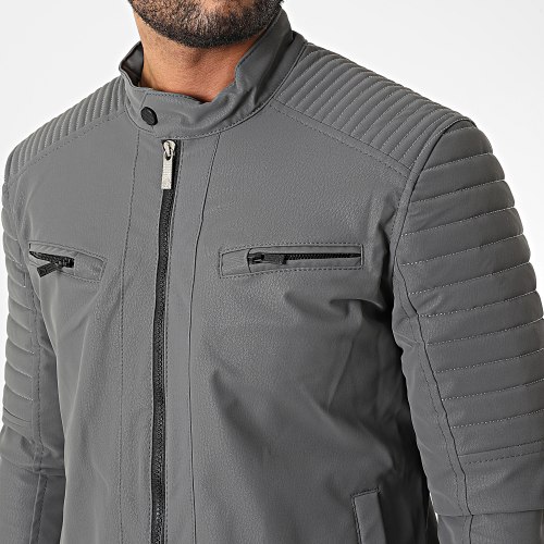 Veste Biker 117 Gris Anthracite