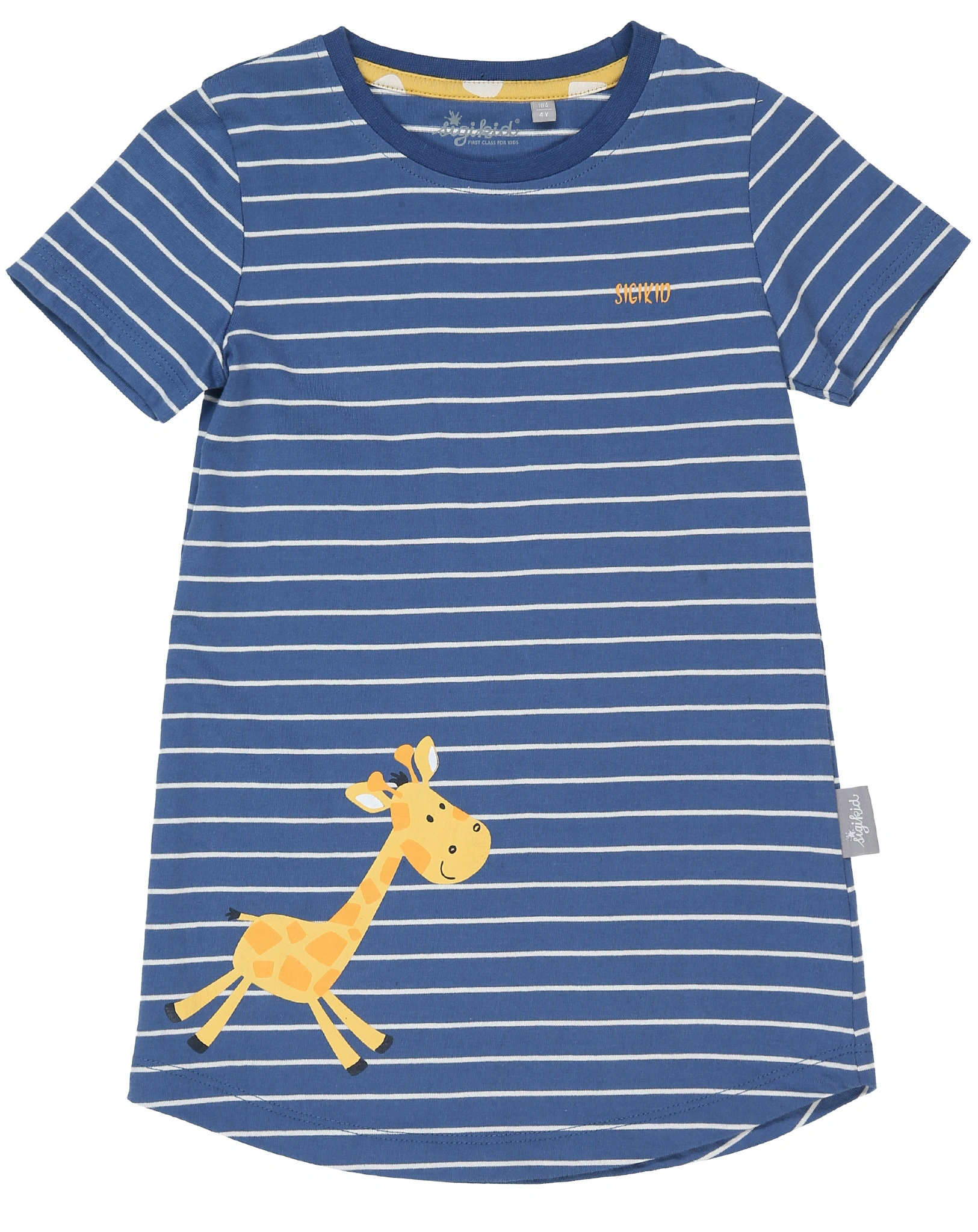 Schlafanzug GIRAFFE lang in blau/gelb