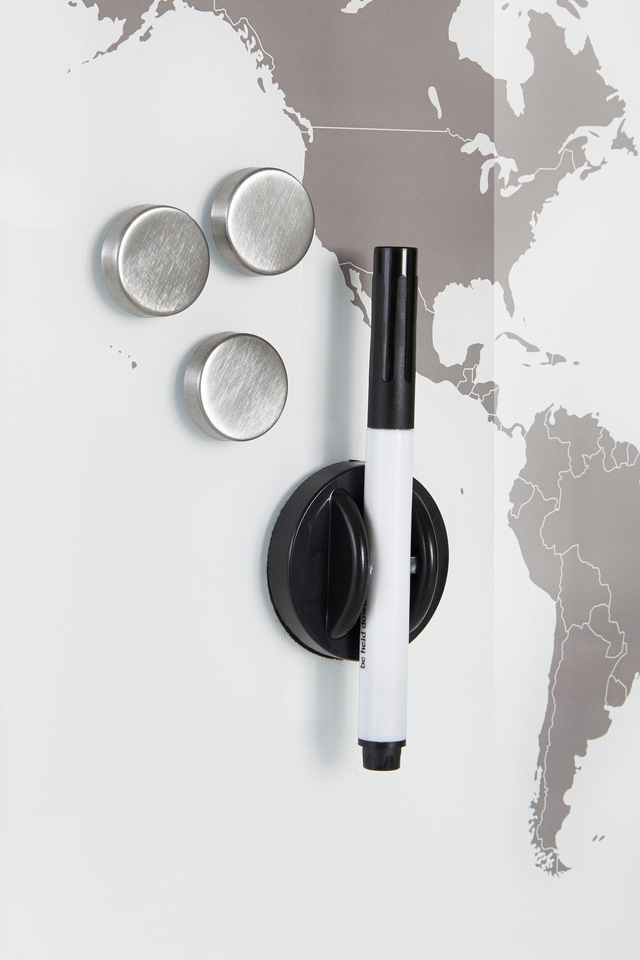 Zeller Present Pinnwand »Worldmap« Glas 60x40