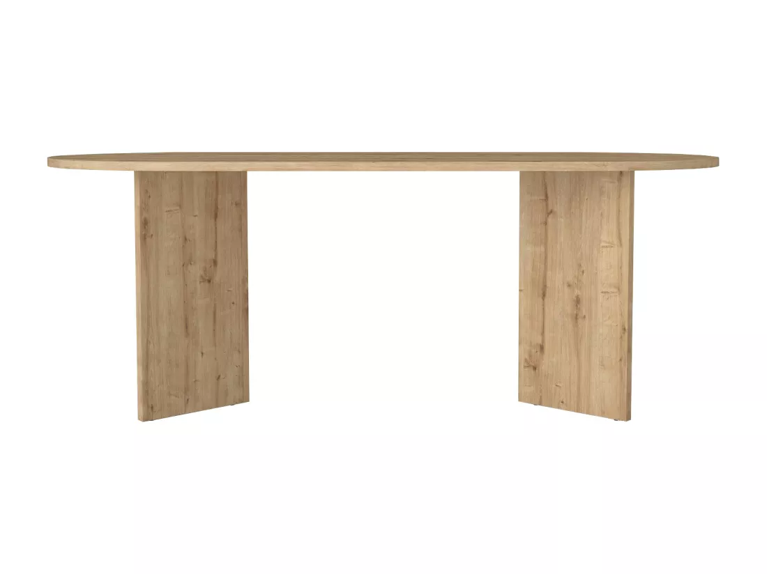 Table à manger 8 personnes - Naturel clair - TOPANIA