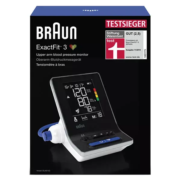 Monitor de pressão arterial Braun ExactFit 3 para braços