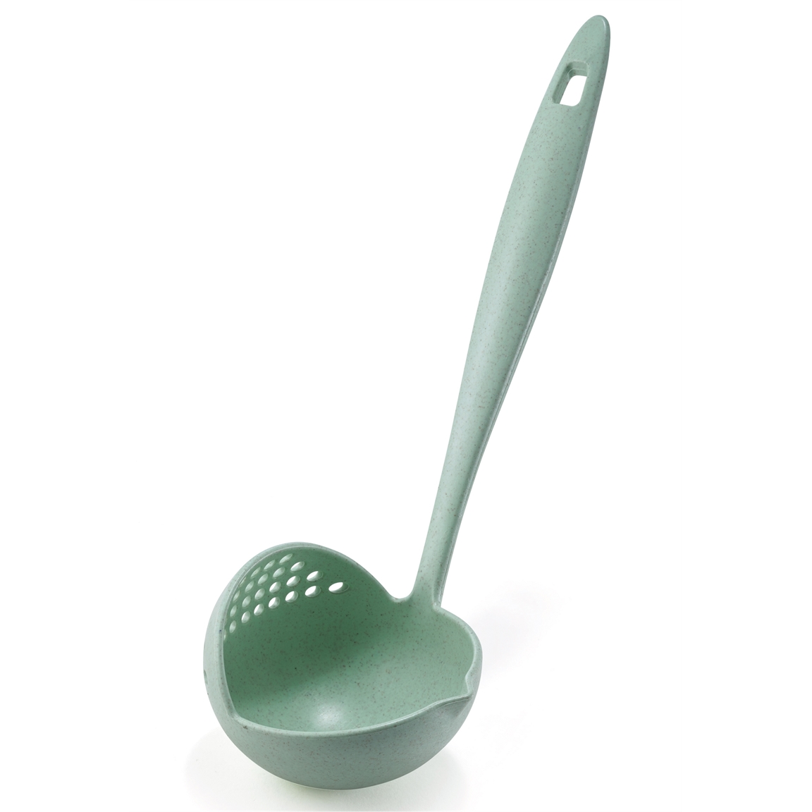 Louche passoire verte