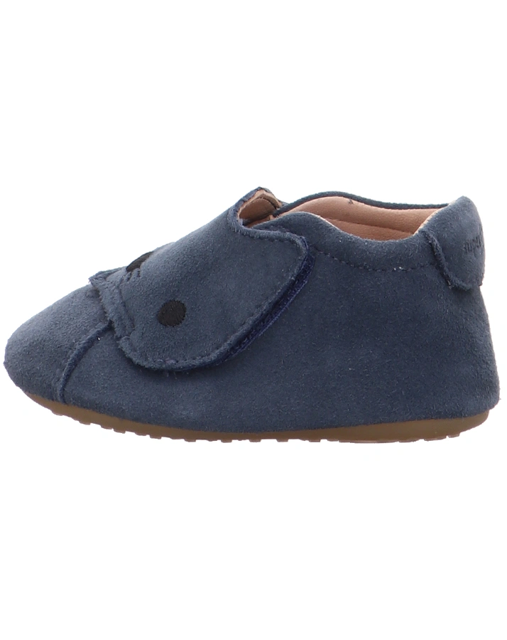 Krabbelschuhe PAPAGENO – KATZE in blau