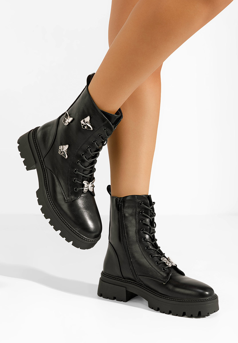 Bottines rangers femme noirs Latisa