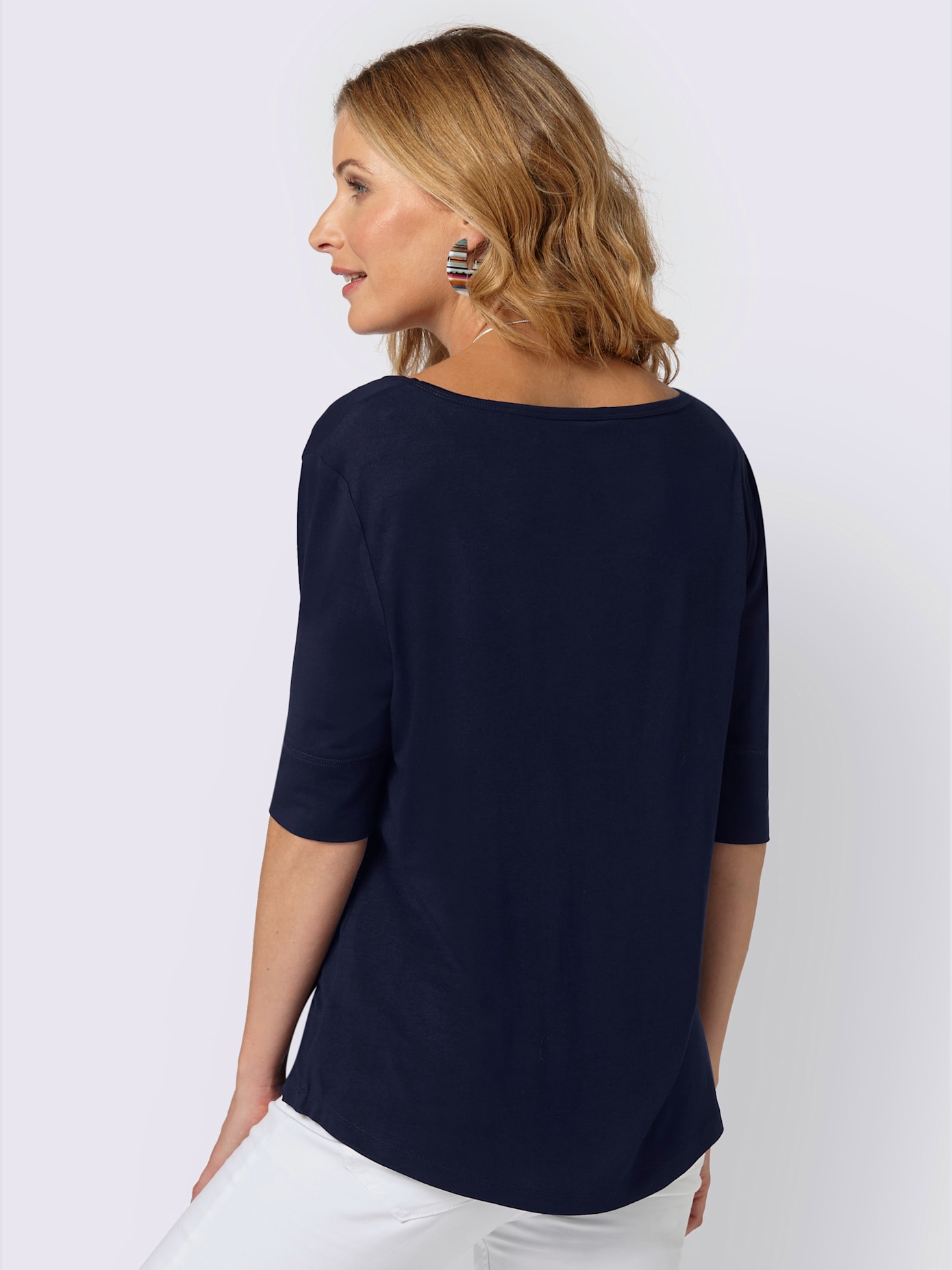 T-shirt femme simple élégant manches doublées