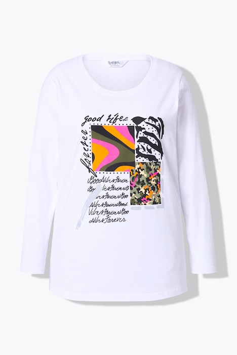 T-Shirt, Patch-Print, Langarm