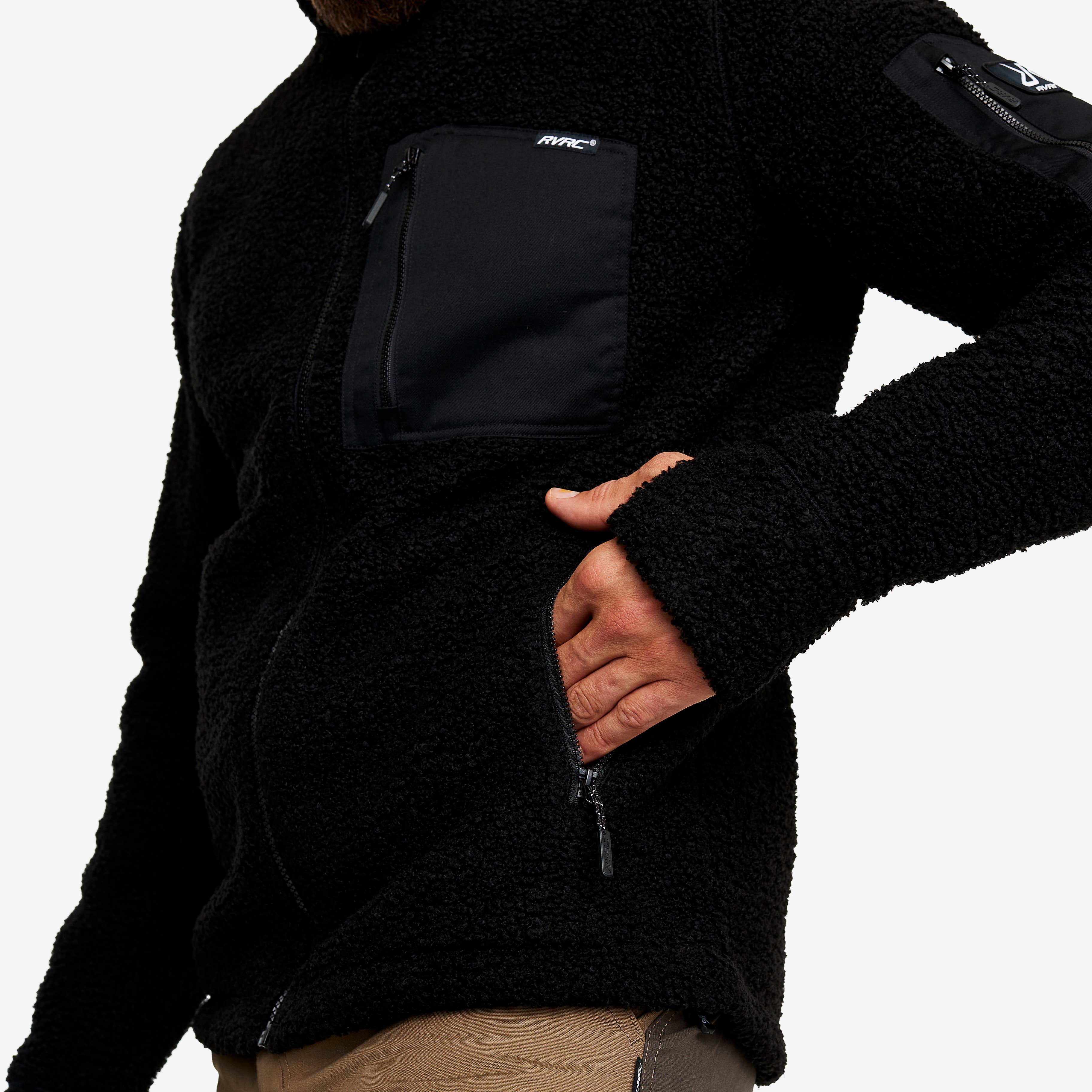Bigfoot Pile Fleece Herre Jetblack