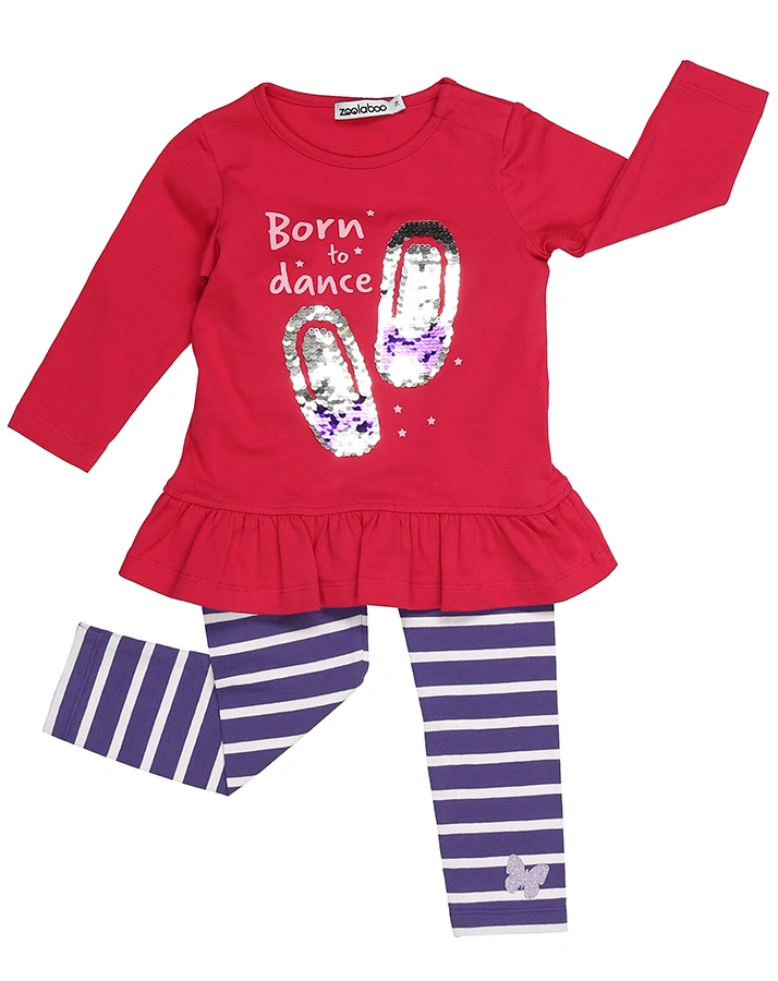 Langarmshirt BALLET SHOES mit Rüsche in pink