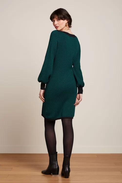 King Louie Audrey Teddy jurk in antiek groen