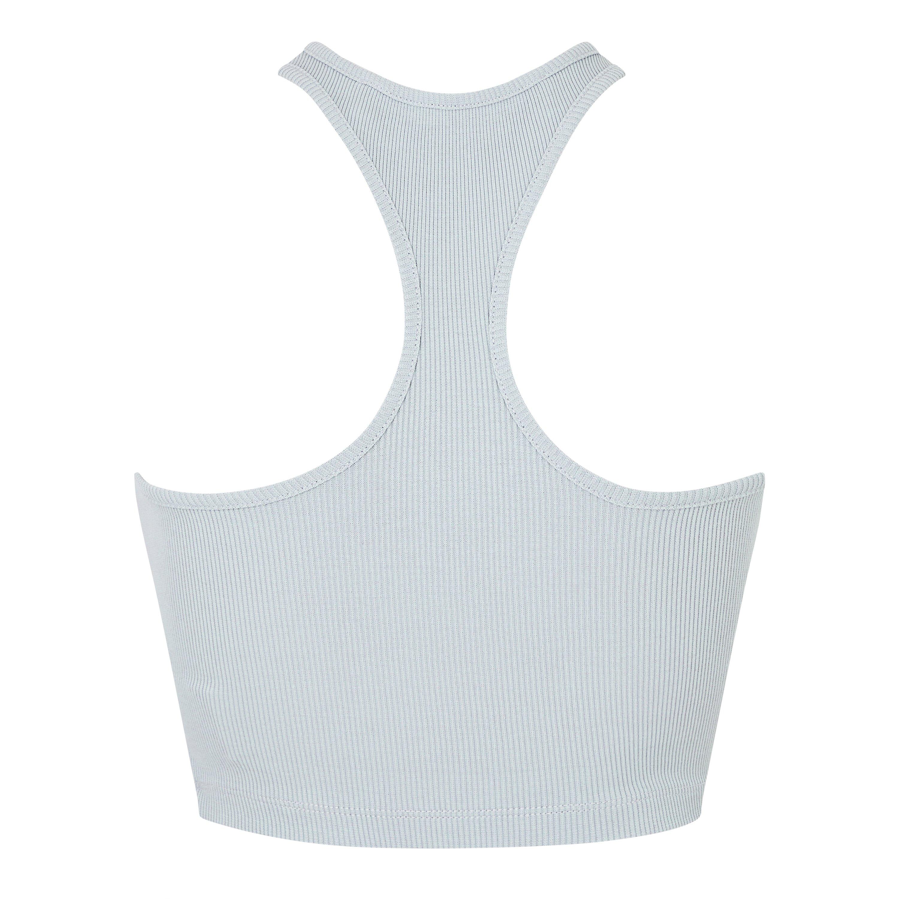 Off White Cropped Tank Top