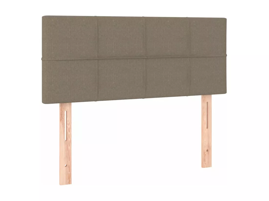 Sommier tapissier avec matelas et LED Taupe 90x190 cm Tissu