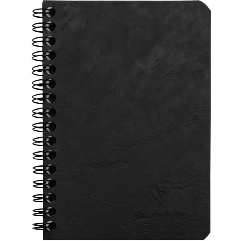 Cahier reliure intégrale Age Bag 9x14 100 pages 5x5 - Noir