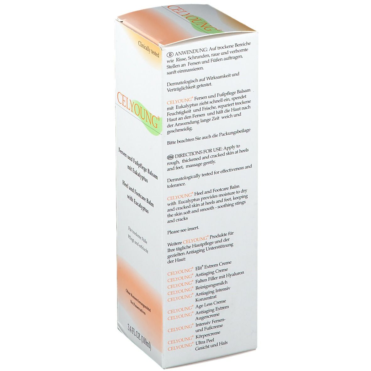 CELYOUNG® Fersen und Fußpflege Balsam mit Eukalyptus