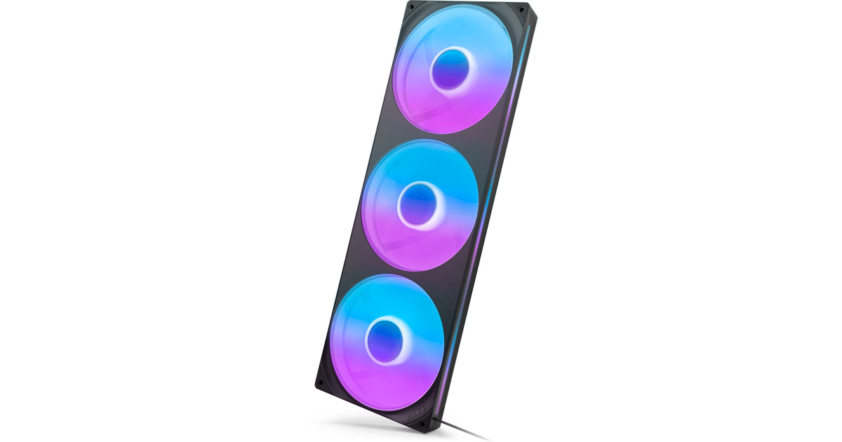 NZXTF420 RGB CORE case fans  (Zwart, 3 stuks, 420 x 140 x 26 mm)