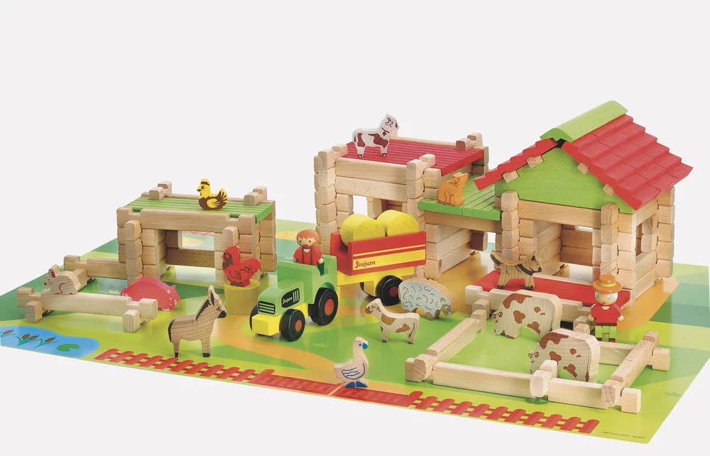 MA PREMIERE GRANDE FERME AVEC TRACTEUR ET REMORQUE - 130 PIECES