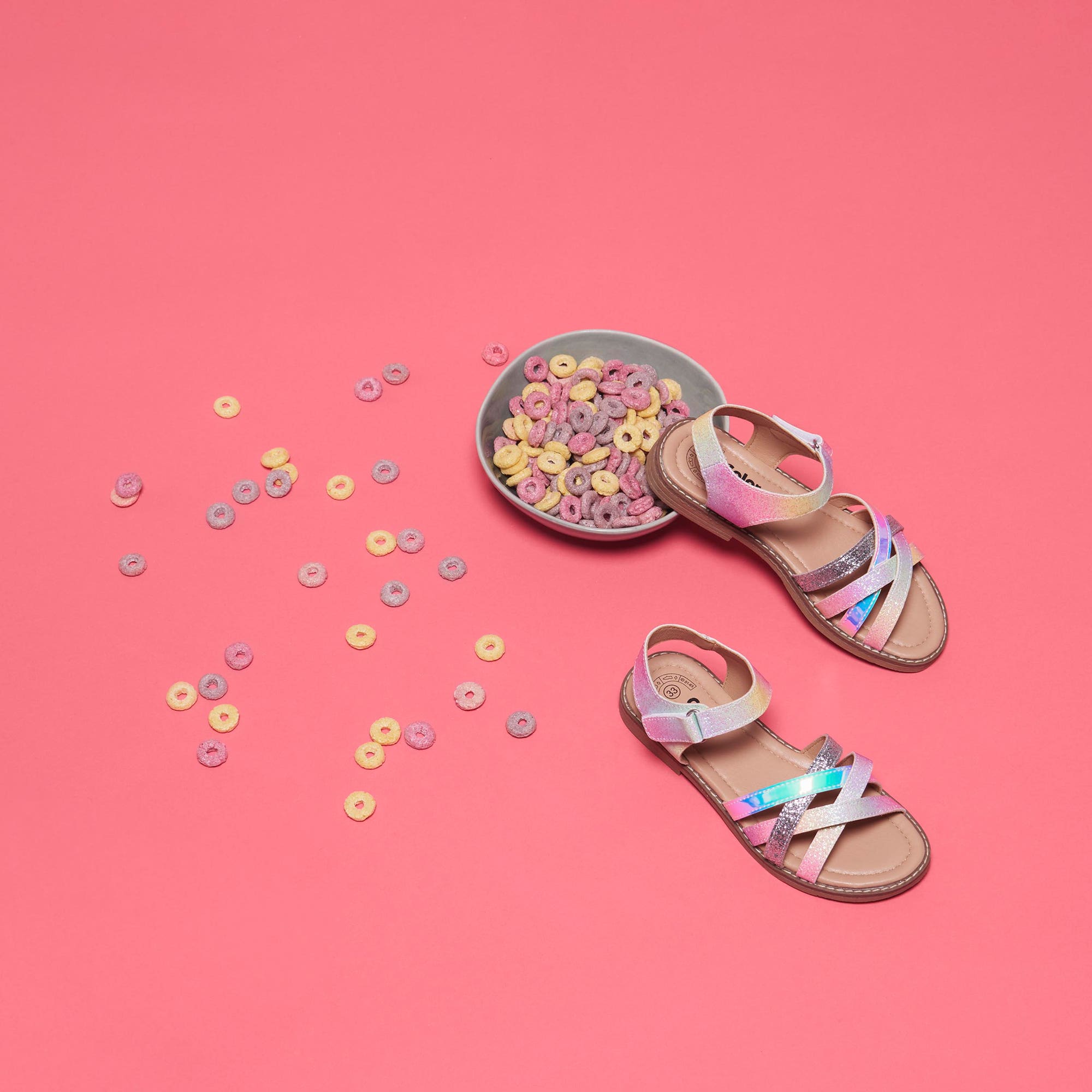 Nu-pieds Fille multicolore