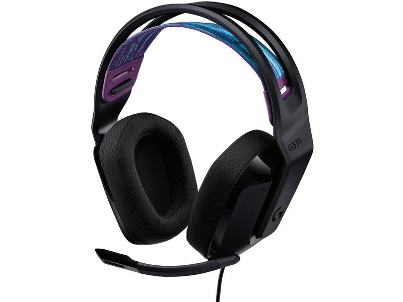 Logitech Headset G335 Gaming Schwarz Komfortables Gaming-Headset für PC und Spielkonsolen