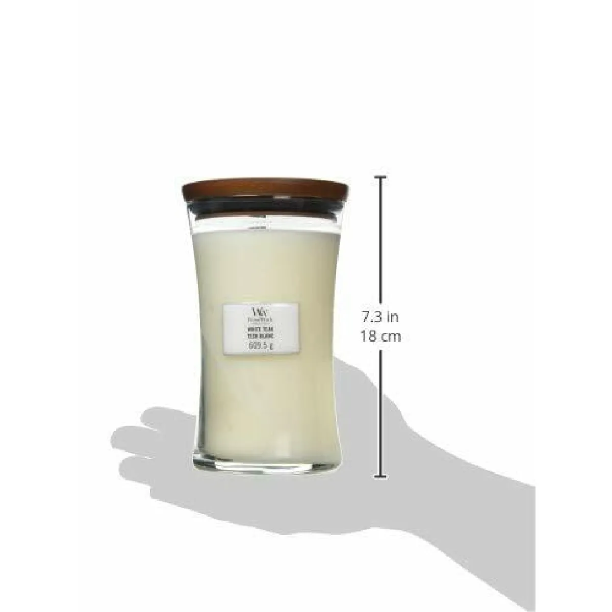 Woodwick Bougie Jarre White Teak