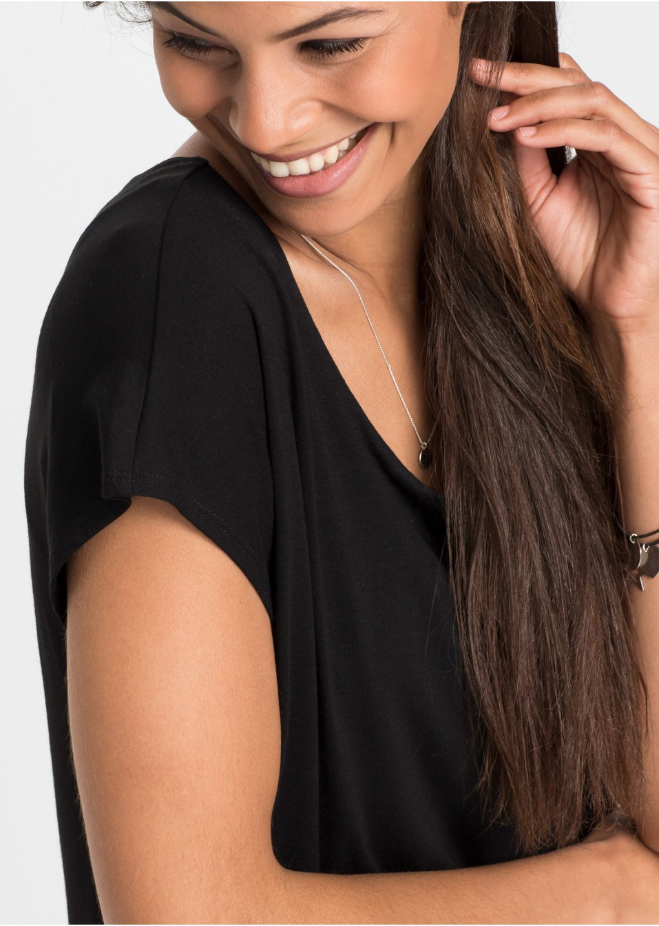 Robe en jersey avec jupe rayée