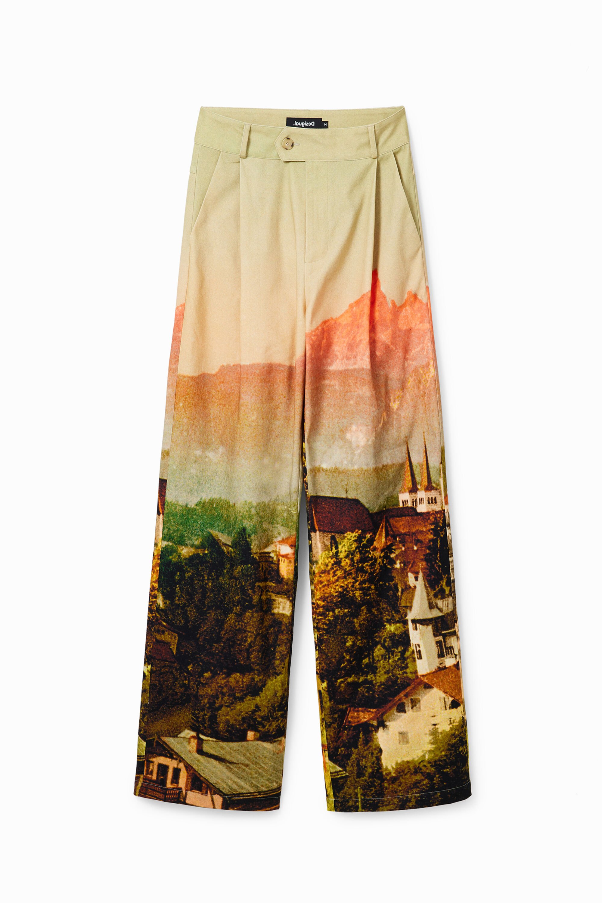 Pantalon droit paysage M. Christian Lacroix