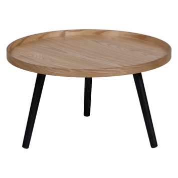 WOOOD bijzettafel Mesa L naturel MDF hout Ø 60 cm