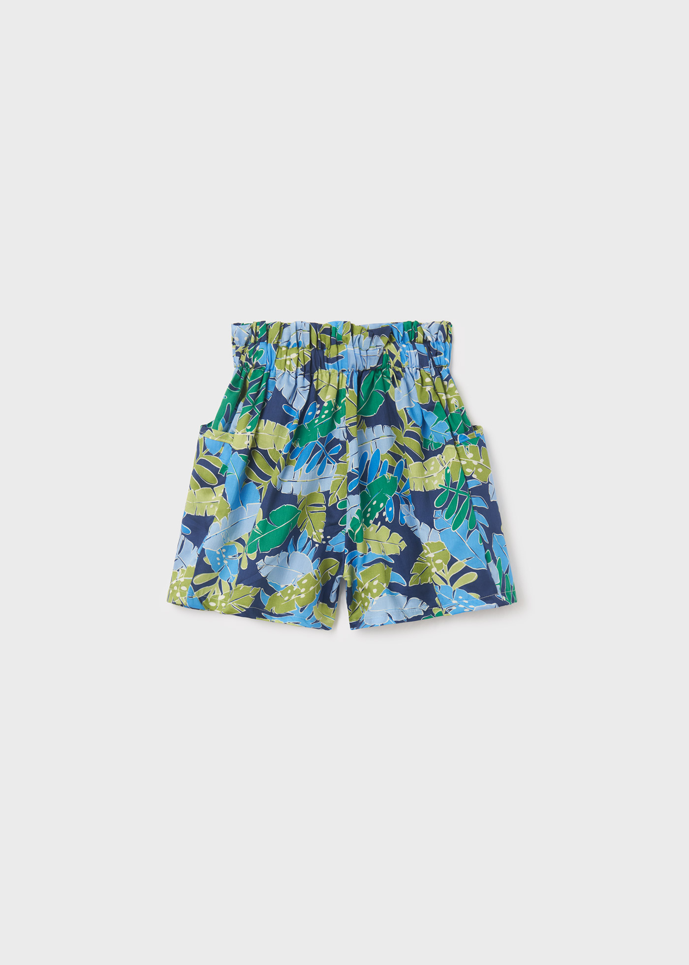 Calças culote estampadas em algodão para meninas