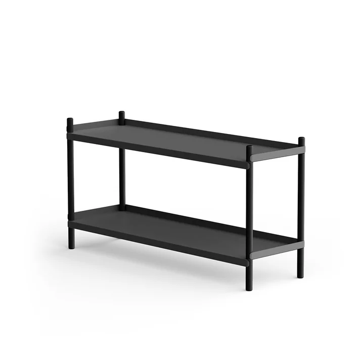 NINE - BOLT Regal 53 x 100 cm 2 Böden, Eiche / schwarz