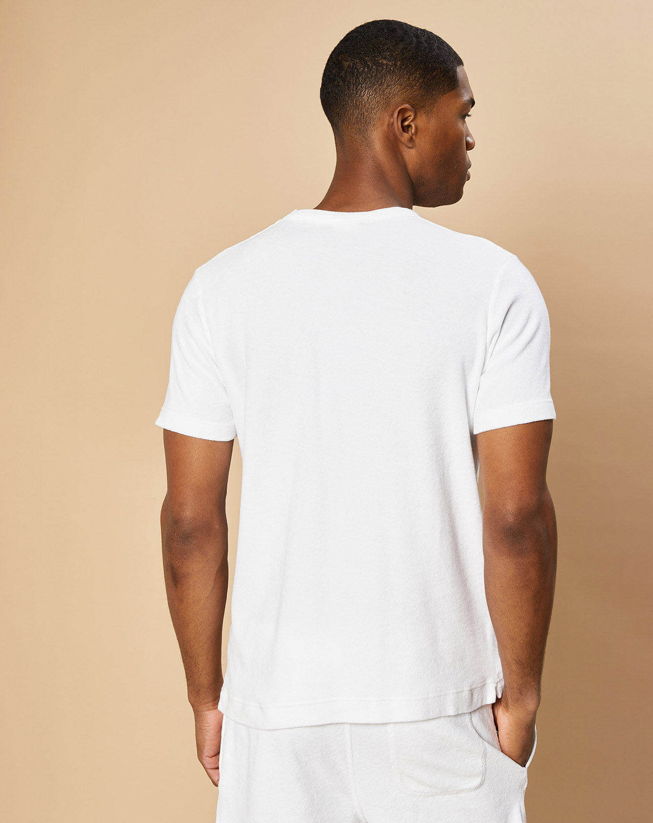 Hartford T-Shirt en éponge Pocket Crew blanc