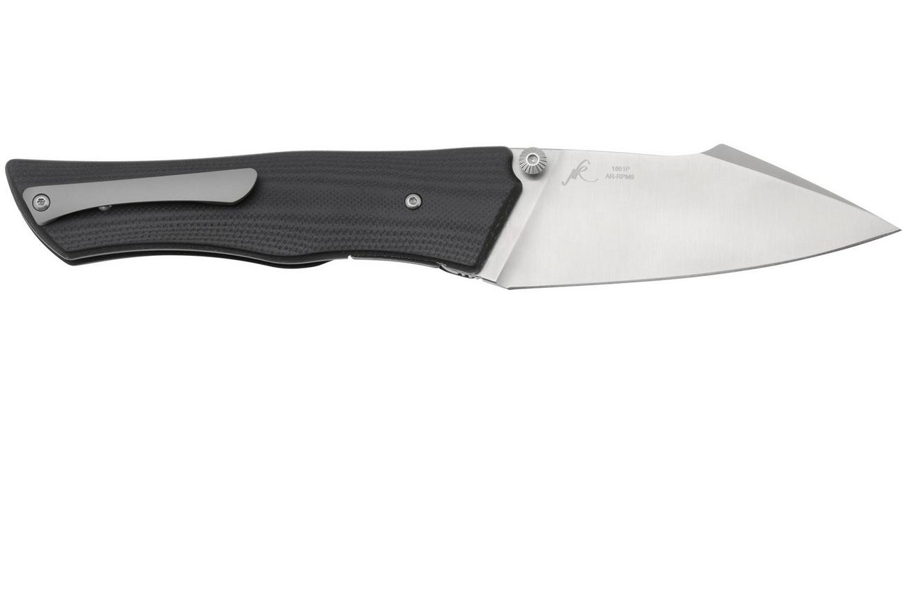 Artisan Cutlery Ahab 1851P-BK, Sand Polished AR-RPM9, Black G10 zakmes