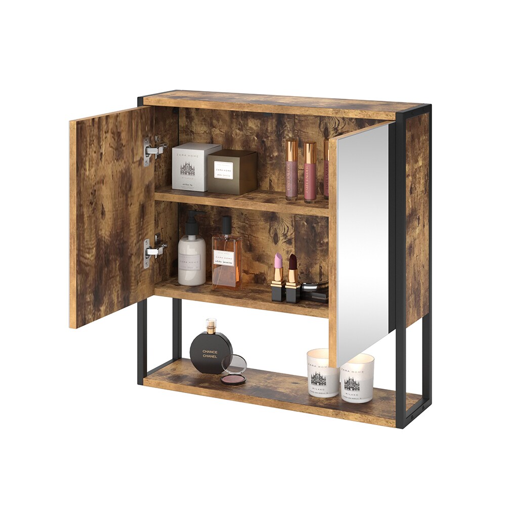 Vicco Spiegelschrank Fyrk Vintage Badschrank Badmöbel Badspiegel mit Ablagen