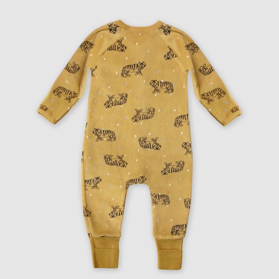 Pyjama Zippé Velours   Tigre        3 mois   de               DIM Baby
