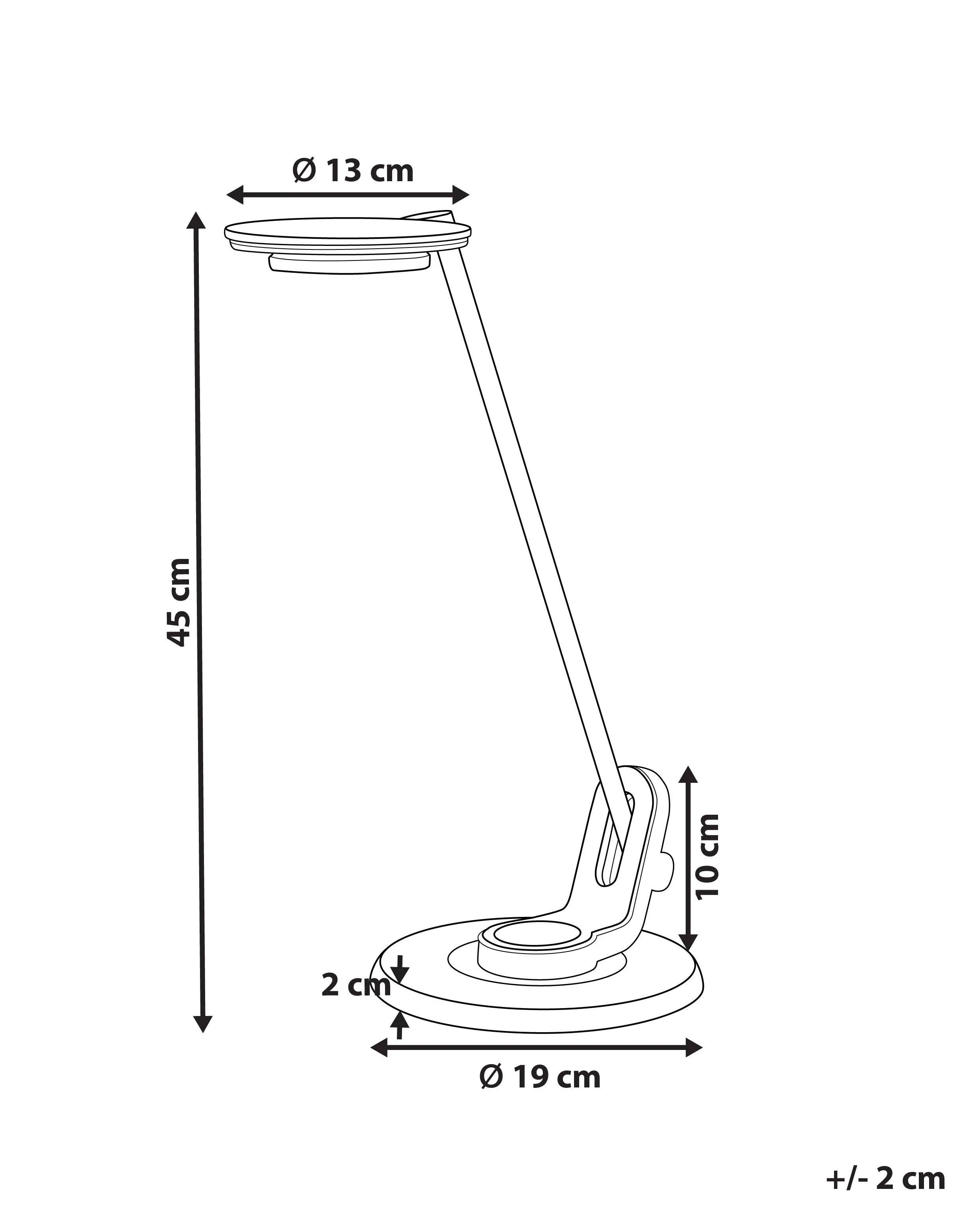LED bureaulamp CORVUS met dimmer Metaal Zwart