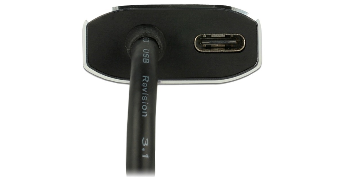 DeLOCKUSB-C (male) > Mini DisplayPort (female) met PD functie adapter  (Donkergrijs, 0,2 meter)
