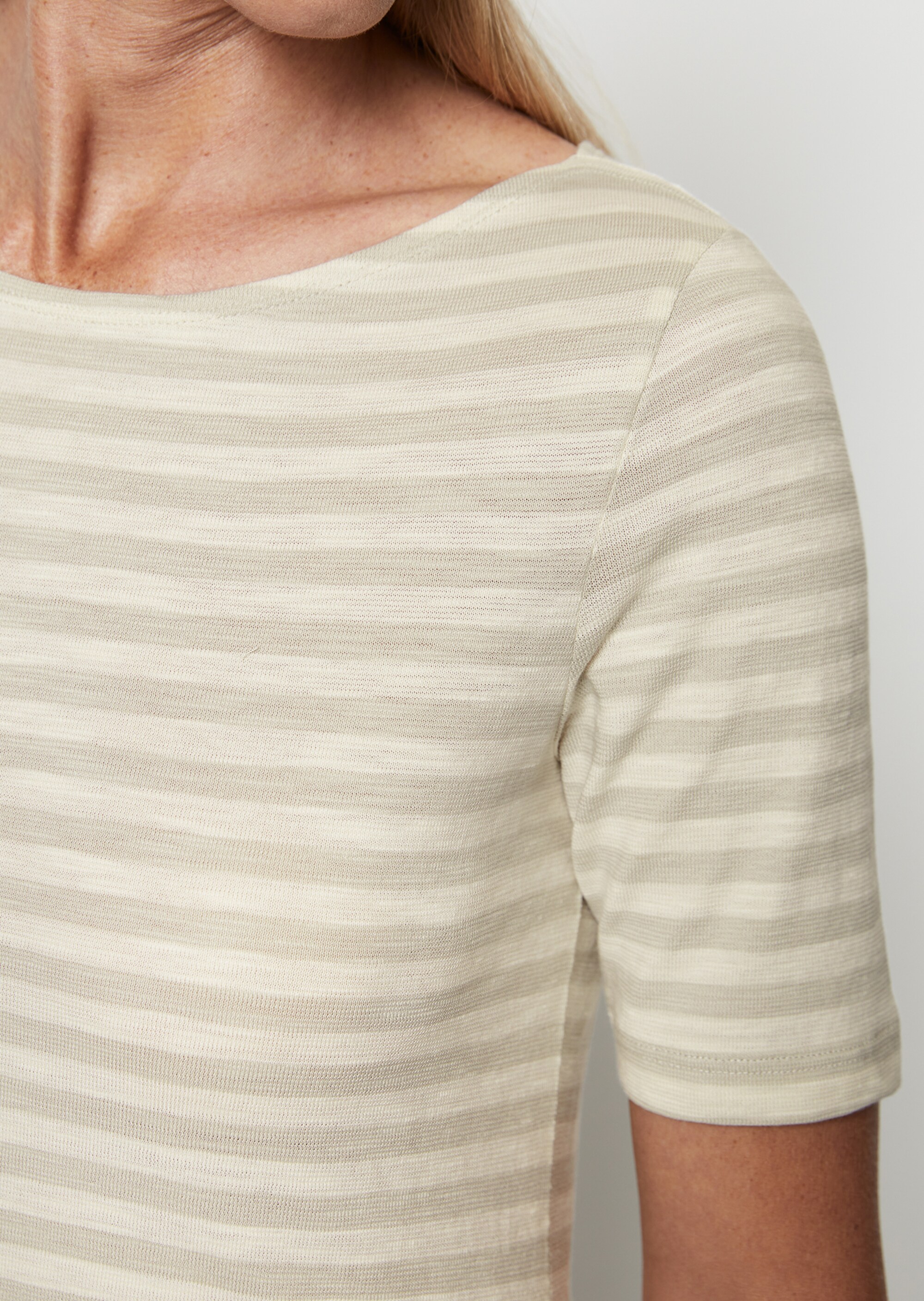 Gestreiftes T-Shirt slim aus Organic Cotton-Jersey