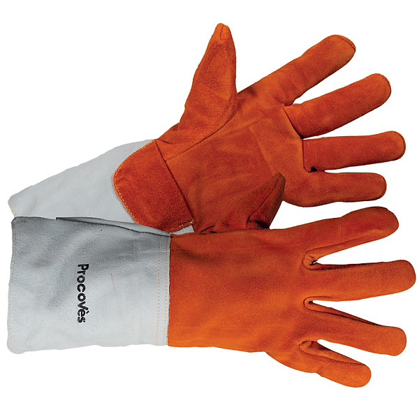 Gants anti-chaleur en cuir taille unique, la paire