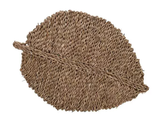 Dessous de plat en fibre naturelle marron 50x35x1,5h cm