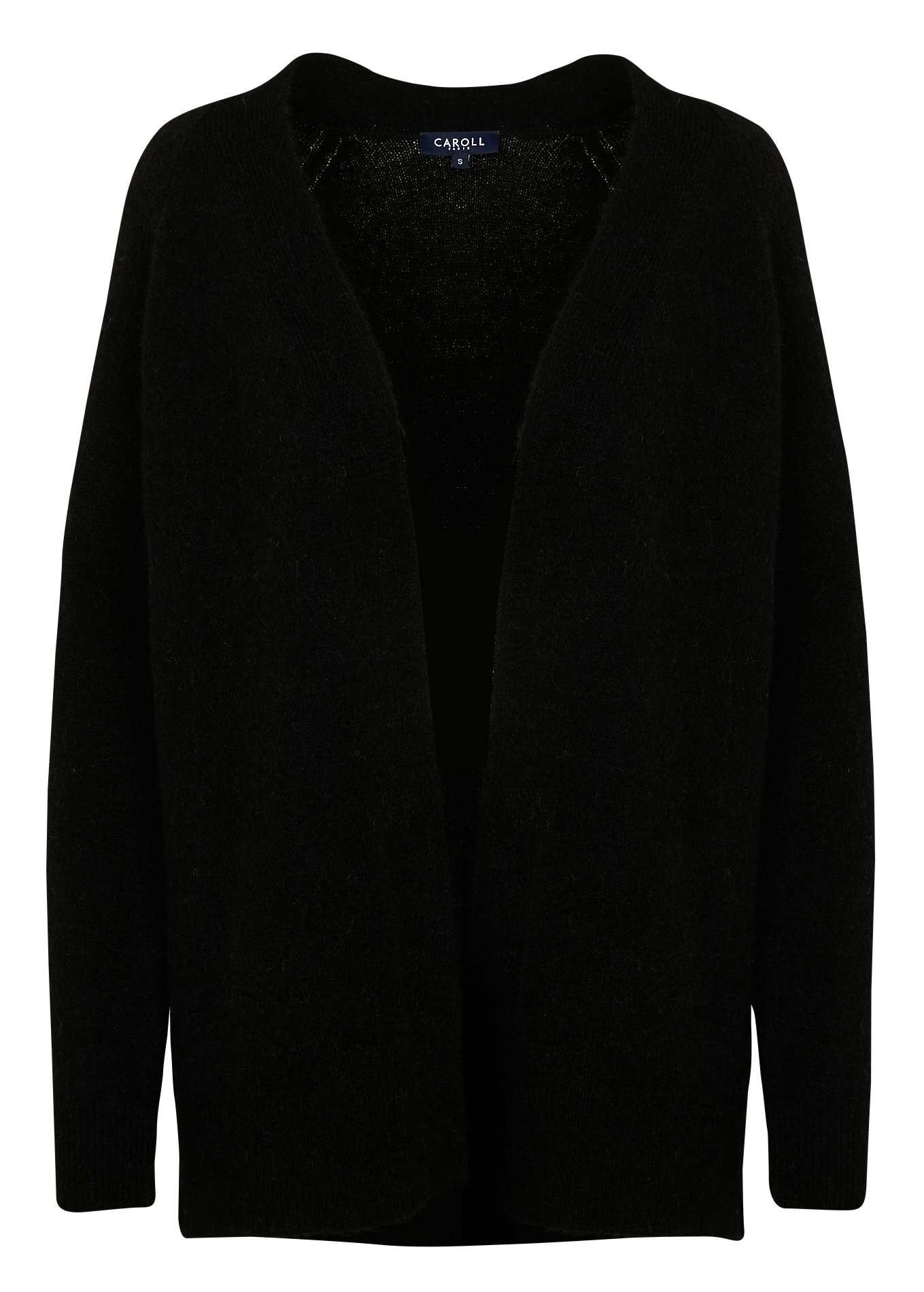 MGARY3 - Gilet long en laine mélangée| Noir