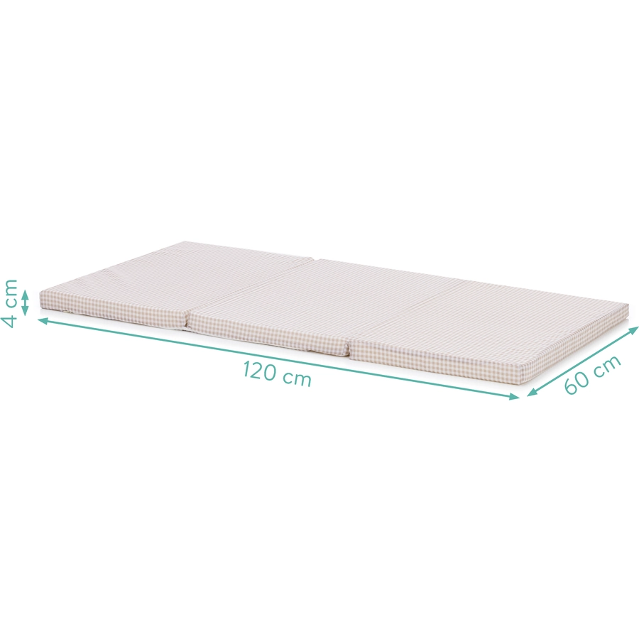 fillikid Reisebettmatratze beigeKaro 60 x 120 cm