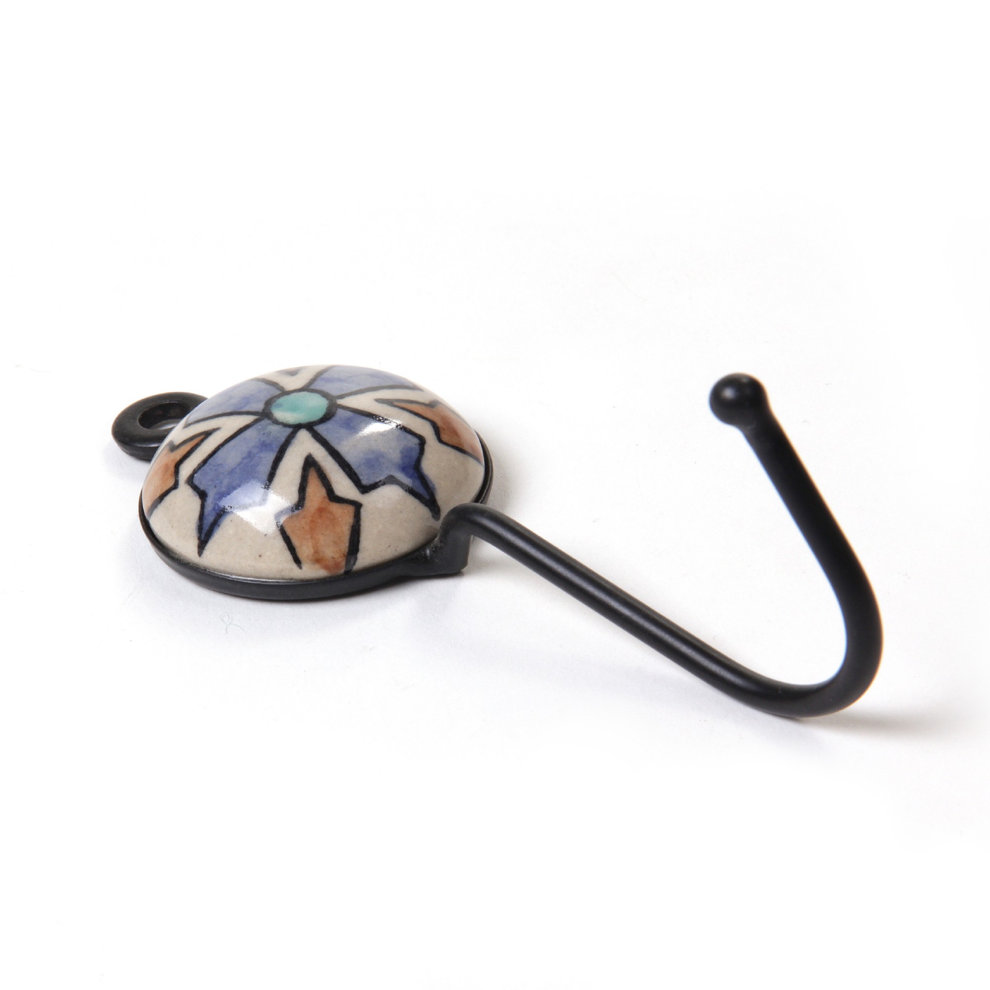 Wandhaken 1fach, multicolor, H 15 cm, L 4,5 cm, B 4,5 cm von fischer's lagerhaus