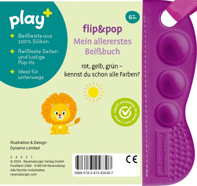 Ravensburger, play+ flip&plop: Erste Farben (Mein allererstes Beißbuch)
